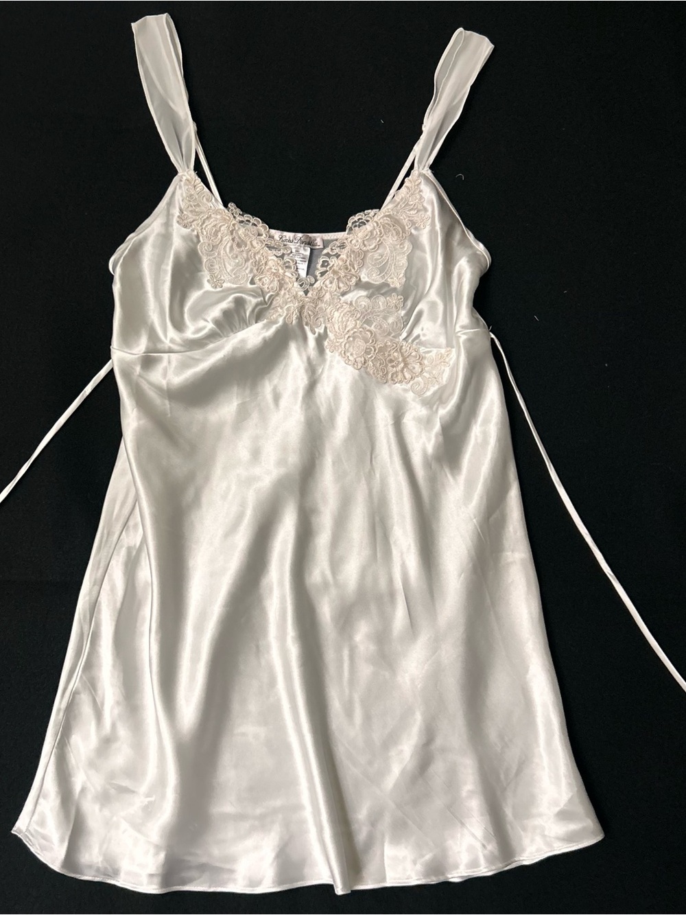 Silky Lace-Trim Slip Nightdress Chemise